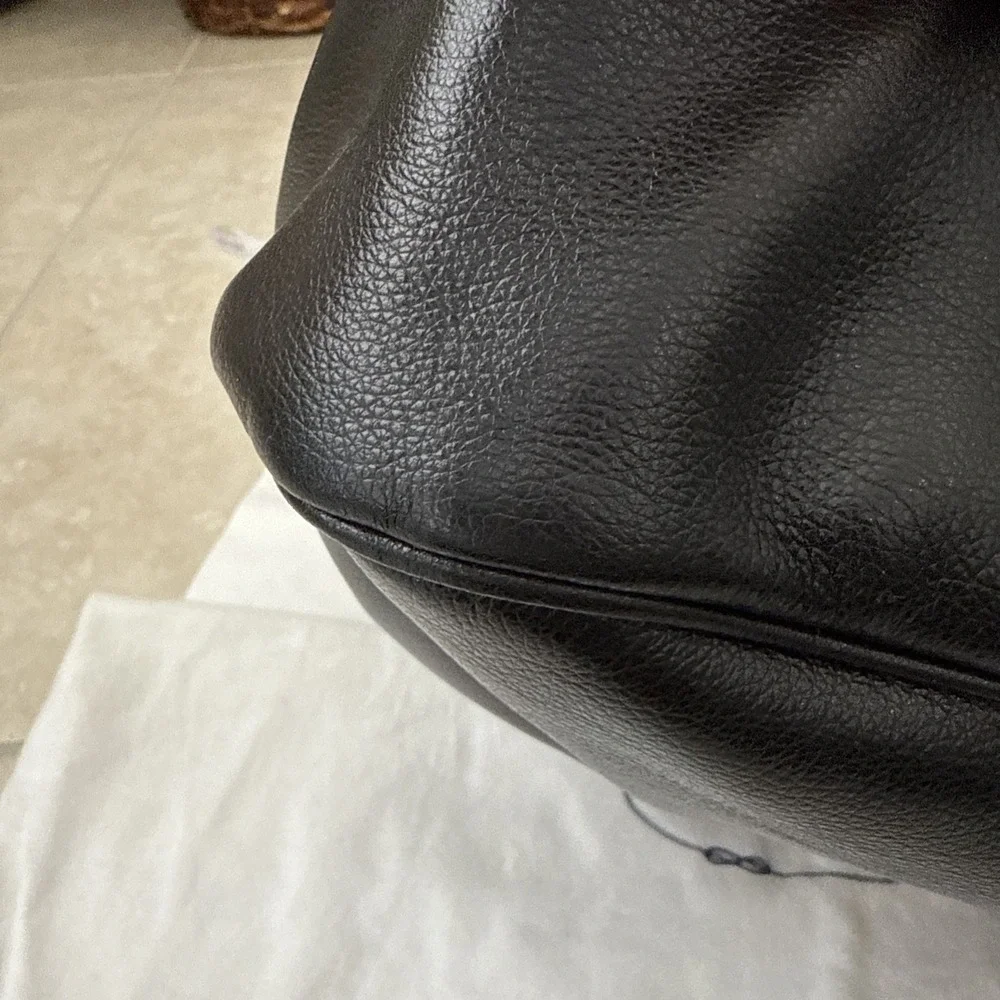 NWT PRADA Black Glace Calf Leather Shopping Tote Bag Purse ALL INCLUSIVE COA BAG - Picture 11 of 16